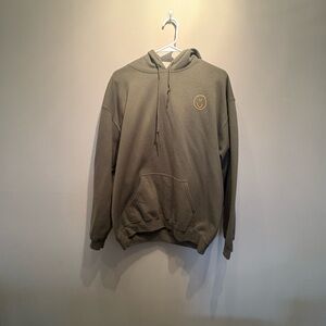 Women’s Olive Hoodie with Smiley Logo